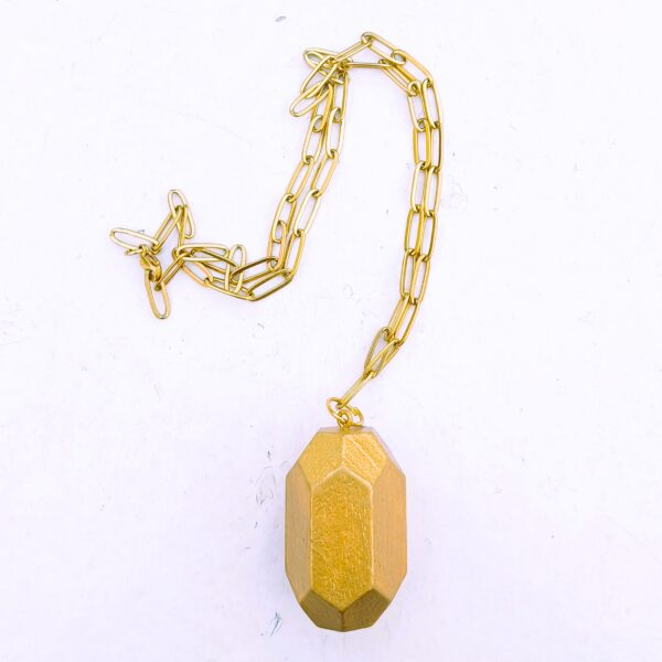 Collar New Bow madera dorado - Imagen 2