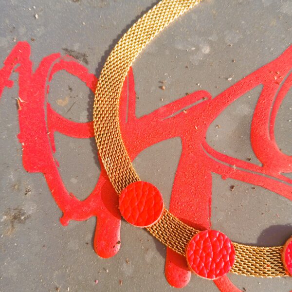 Collar Circle rojo - Imagen 2