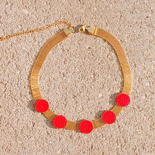 Collar Circle rojo