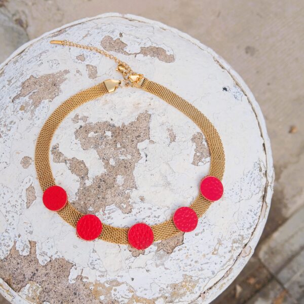 Collar Circle rojo - Imagen 3