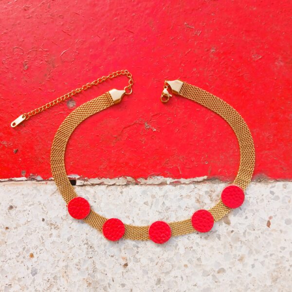 Collar Circle rojo - Imagen 4