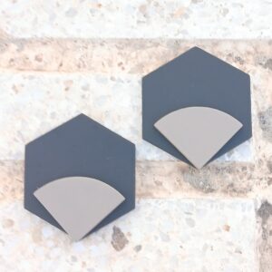 Pendientes Poiret negro y beig