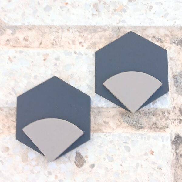 Pendientes Poiret negro y beig