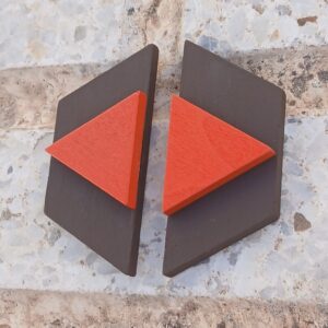 Pendientes Colleen marrón y naranja