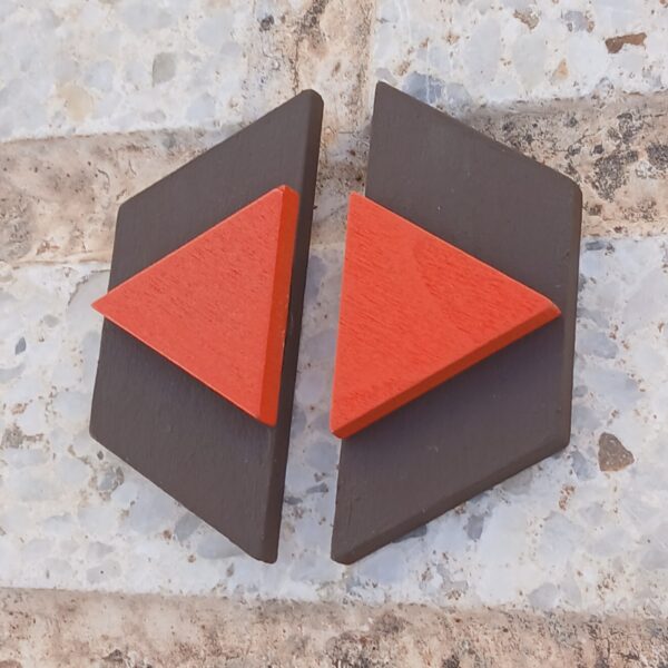 Pendientes Colleen marrón y naranja