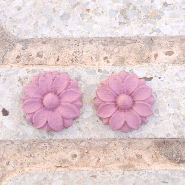 Pendientes Flor rosa - Imagen 2