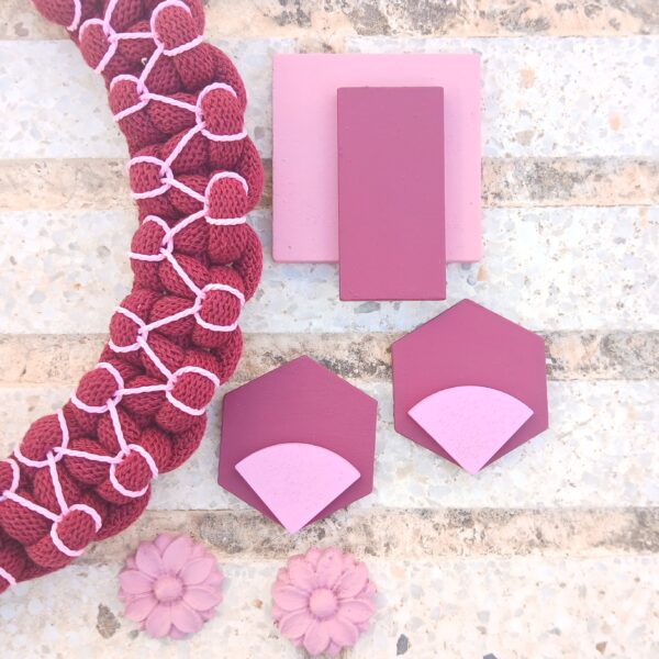 Pendientes Flor rosa - Imagen 4